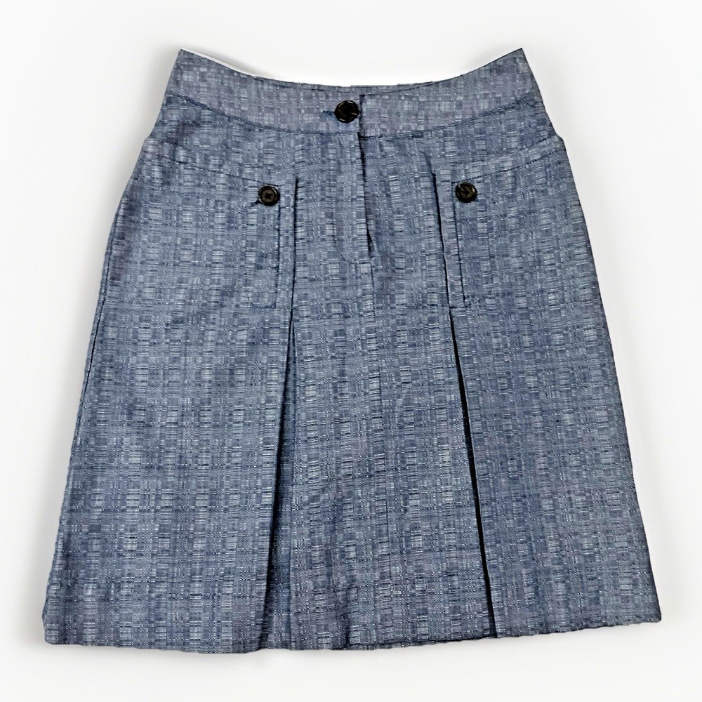 Derek Lam for Design Nation Blue Mini Skirt Pleated Career